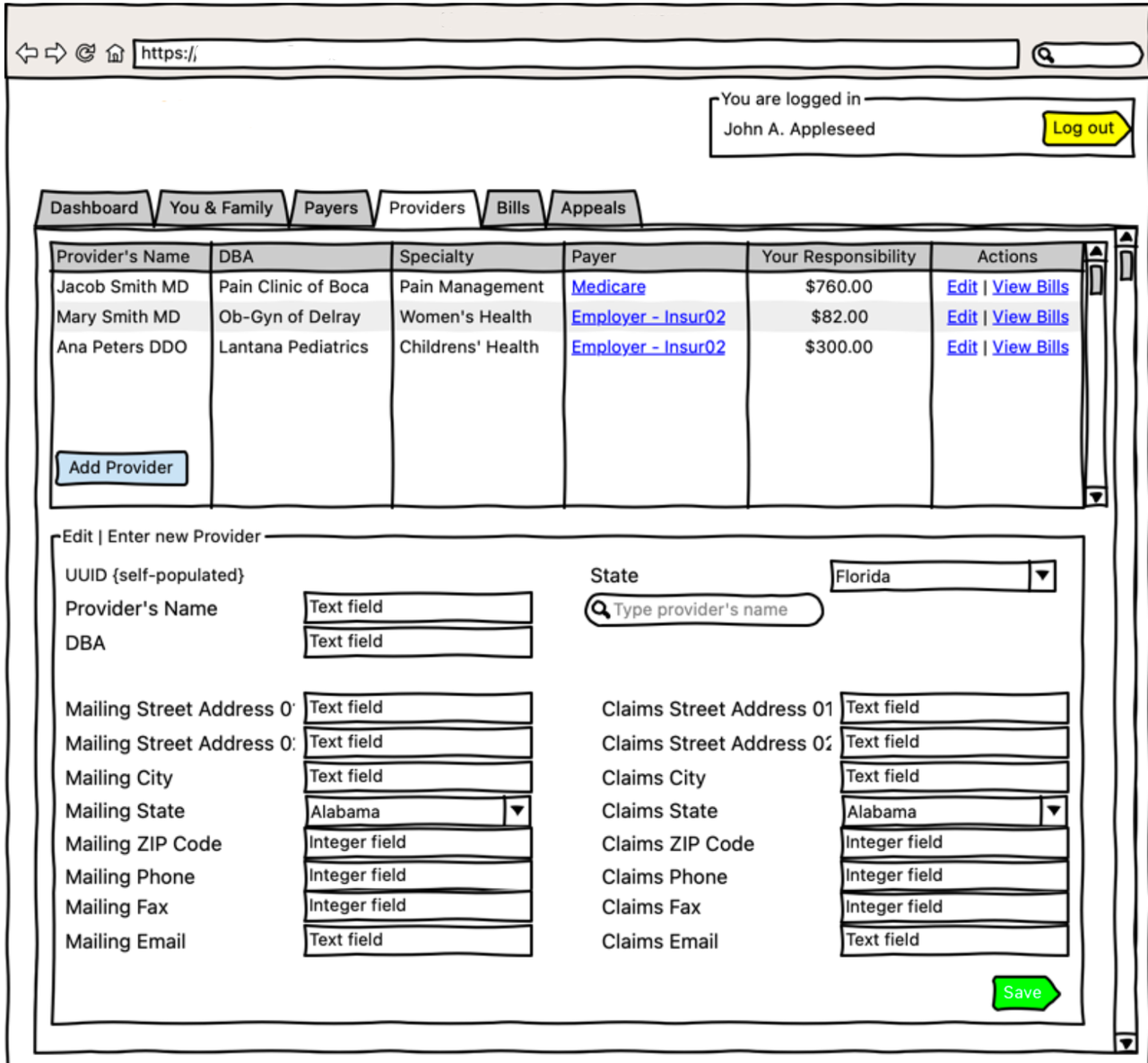HealthCRM - Provider Definition